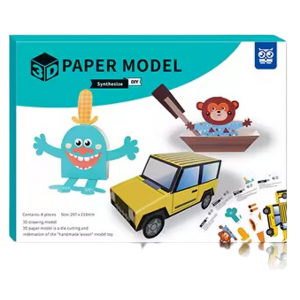 Children Preschool Educational game learning crafts DIY creative art 3D paper model For Kids