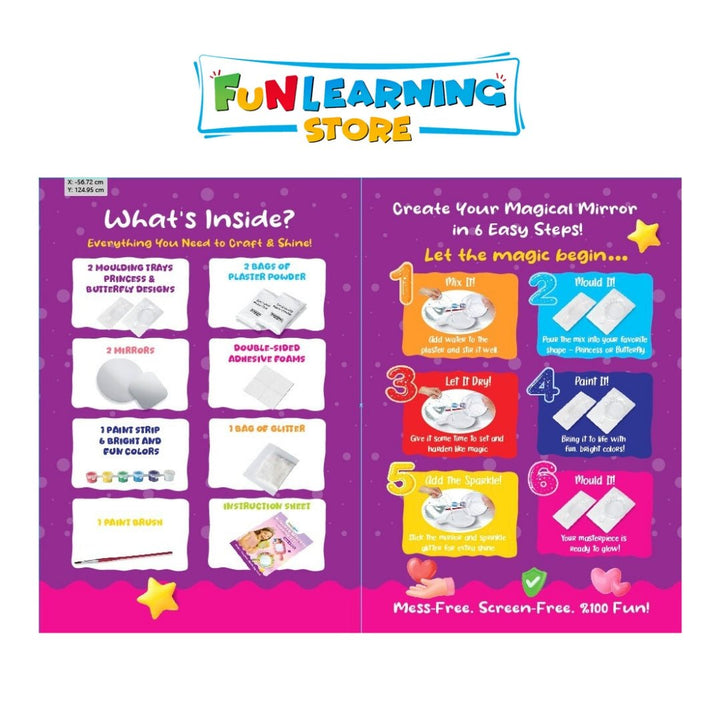 Princess Mirror Craft Kit – Create Your Magical Mirror! Fun Learning Kuwait 