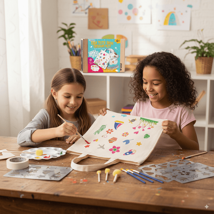 Ultimate DIY Tote Bag Art Set – Create & Shine in Style for Kids - Fun Learning Kuwait 