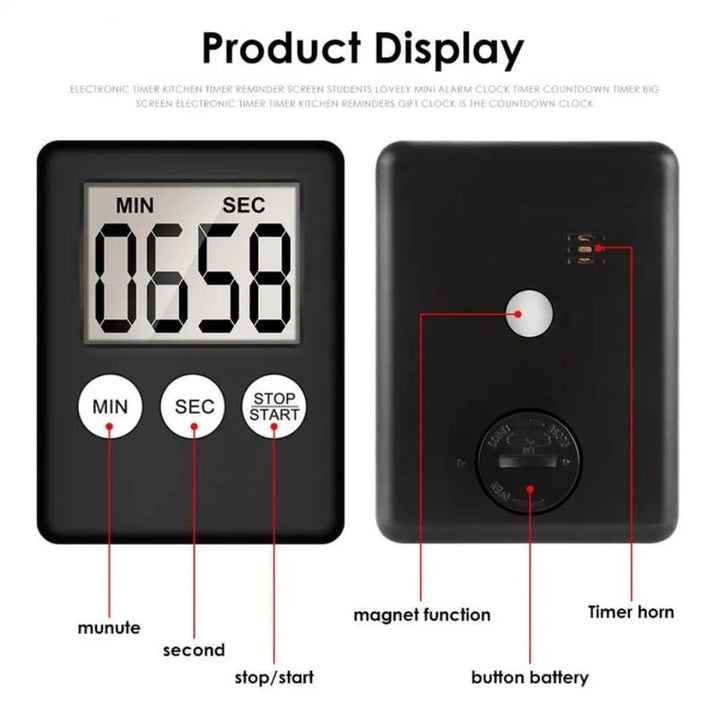 Mini Slim Electronic Countdown Timer With Alarm – Fun Learning KWT