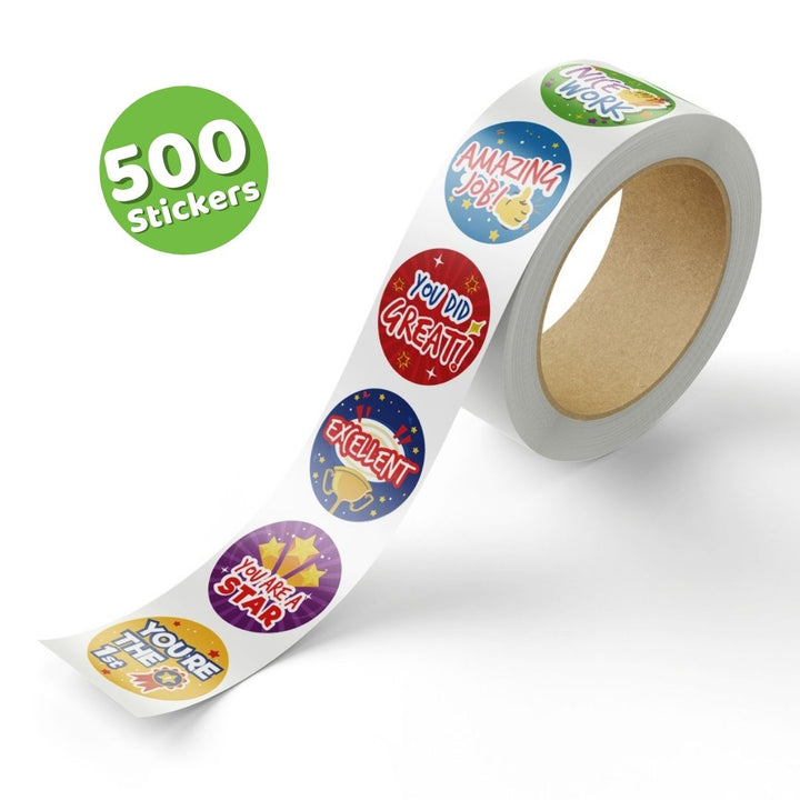 Teacher  supplies -  English Reward Motivational Round Stickers