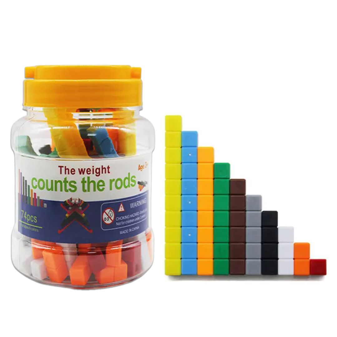 Weight and Count the Rods - STEM Education Game for Kids - 74Pcs โ Fun ...